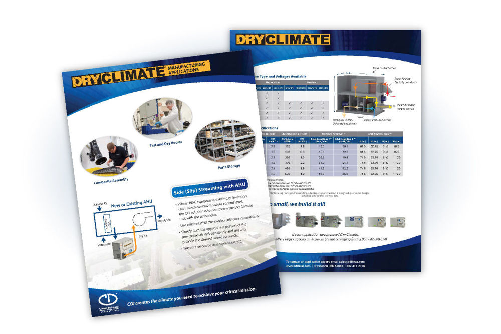 Dry Climate Manufacturing Application Flyer